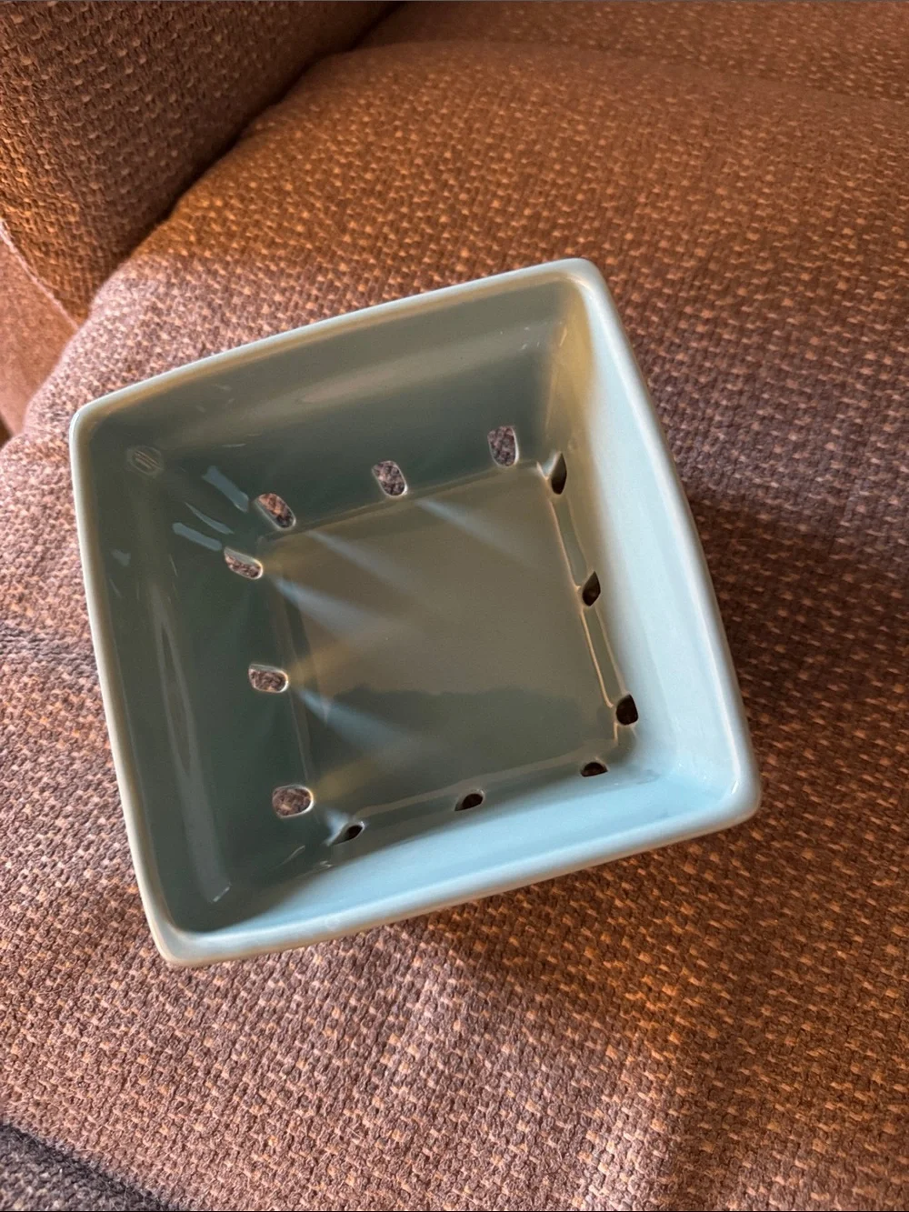 Ceramic Two-Piece Food Storage/Planter Set in Teal and Black